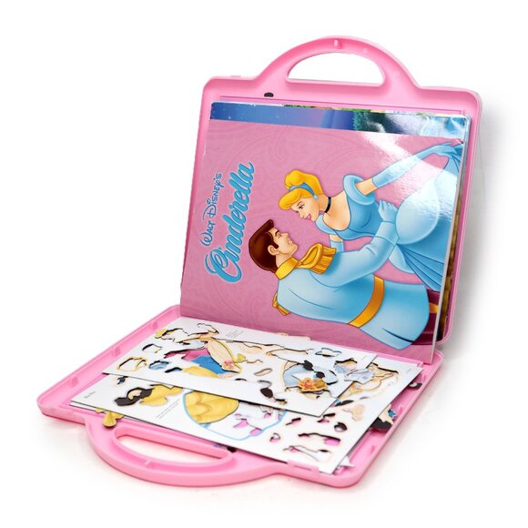 Disney Belle & Cinderella Enchanted Fashions: A Magnetic Book & Playset Pink - Picture 3 of 14